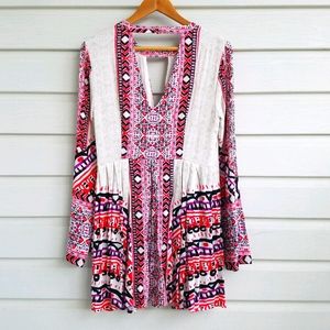 Never Worn FP Drop Waist Pink Pattern dress